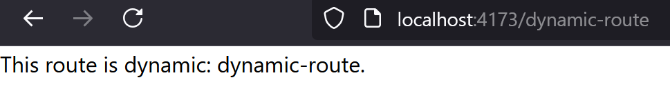 The dynamic route